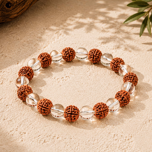 Rudraksha Crystal Bracelet